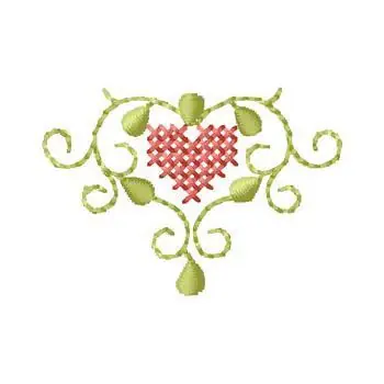 Cross Stitch Heart Embroidery Design Fresh Stock