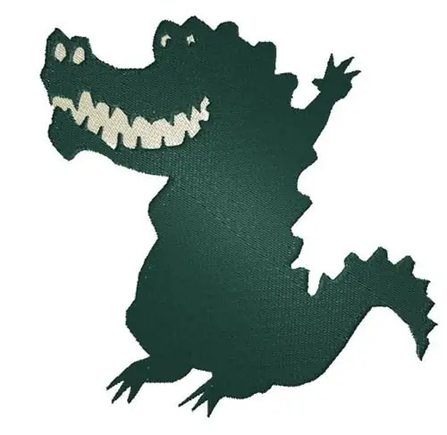 Editor’s Pick Cartoon Alligator Silhouette Embroidery Design