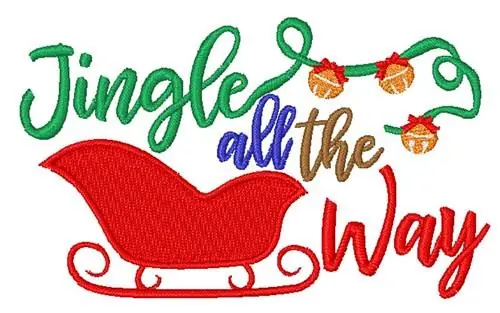 Handmade Jingle All The Way Embroidery Design