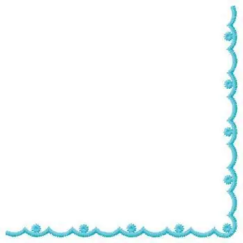 Next Day Delivery Scallop Border Embroidery Design