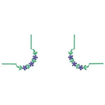 Free Returns Floral Embroidery Design
