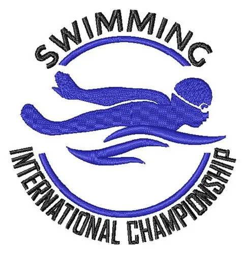Modern Swimming Championship Embroidery Design