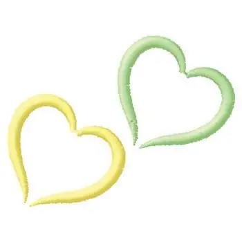 Worldwide Shipping Two Hearts Embroidery Design