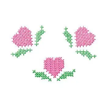 Sale Cross Stitch Hearts Embroidery Design