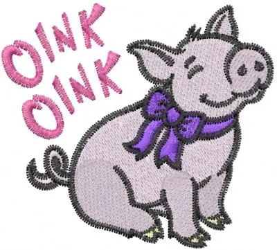 OINK OINK Embroidery Design Instant Buy