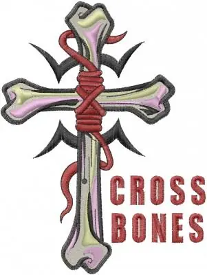 Cross Bones Embroidery Design Best Seller