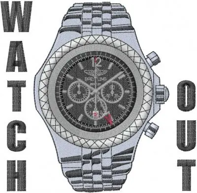 Breitling Watch Embroidery Design Limited Offer