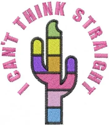 One Day Deal Cactus Rainbow Embroidery Design