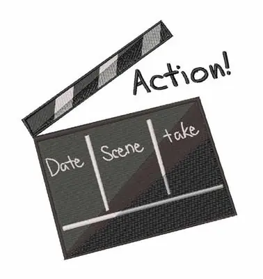 Action! Embroidery Design Next Day Delivery