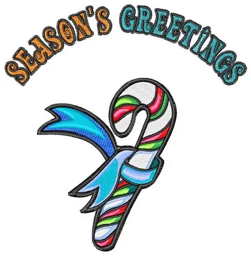 Hot Deal Candy Cane Embroidery Design