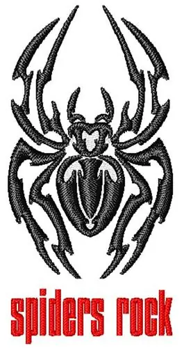 Best Choice Spiders Rock Embroidery Design