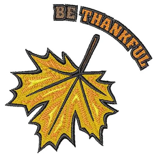 Be Thankful Embroidery Design Place Order