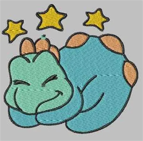 Baby Dino Embroidery Design Same Day Shipping