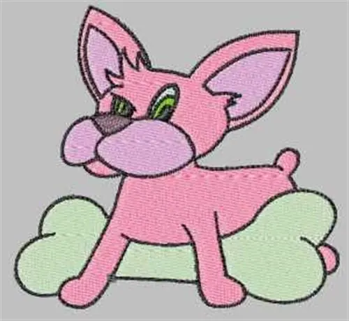 Dog With Bone Embroidery Design Buy Online