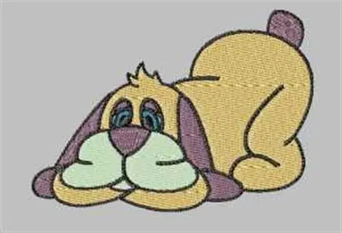 High Quality Sniffing Dog Embroidery Design