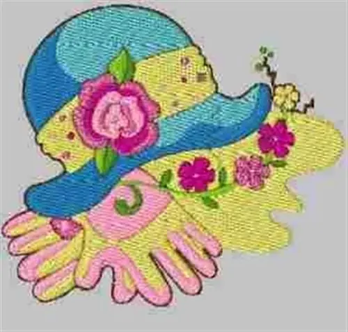 Big Sale Gardening Gloves Hat Embroidery Design
