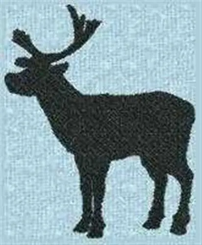 Moose Silhouette Embroidery Design Big Sale
