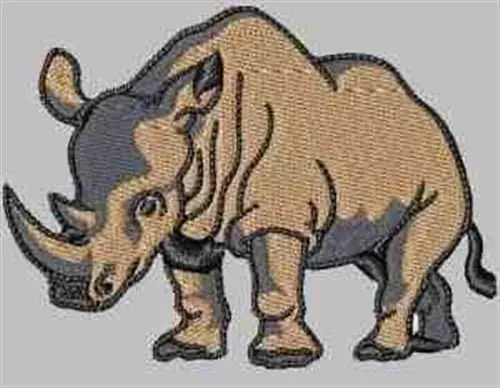 Rhinoceros Embroidery Design Secure Checkout