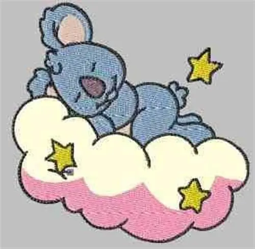 Sleeping Koala Embroidery Design Grab Now