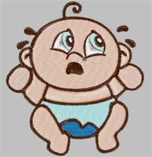 Crying Baby Embroidery Design Holiday Sale