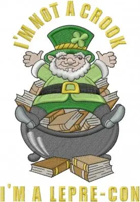 Discount Irish Leprechaun Books Embroidery Design