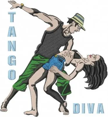 Handmade Tango Diva Embroidery Design