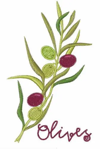Next Day Delivery Olives Embroidery Design