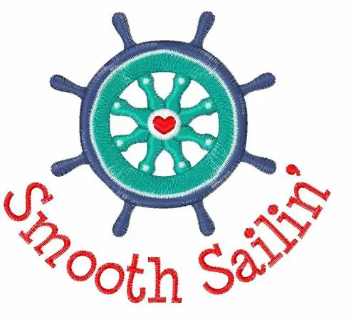 Worldwide Shipping Smooth Sailin Embroidery Design