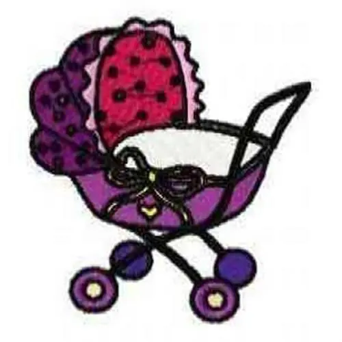 Baby Stroller Embroidery Design Exclusive