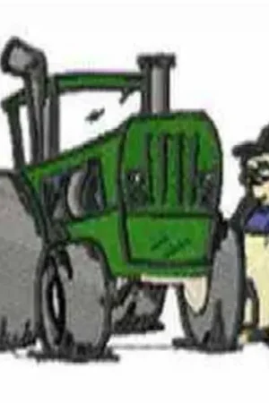 Worldwide Shipping Farmer with Tractor Embroidery Design