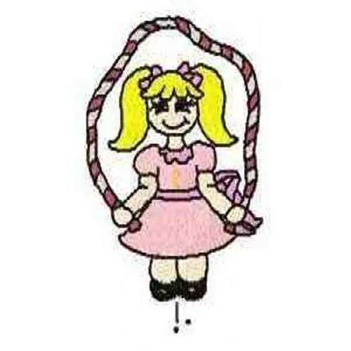 Jump Rope Girl Embroidery Design Today Only