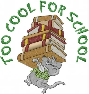 Best Choice Mouse With Books Embroidery Design