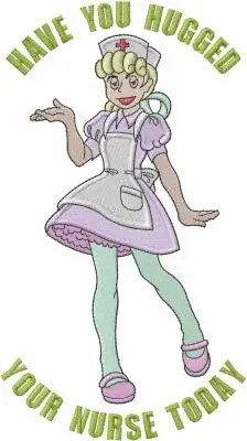 Hug A Nurse Embroidery Design Top Rated