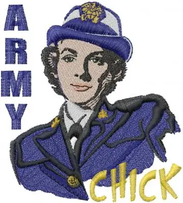 Deal Army Chick Nurse Embroidery Design