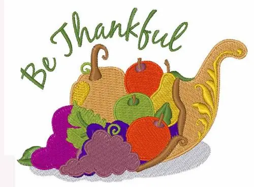 Be Thankful Embroidery Design Bargain