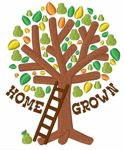 Price Drop Home Grown Tree Embroidery Design