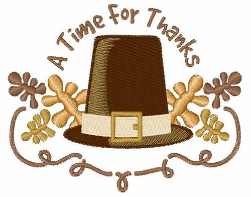 Special Offer Time For Thanks Embroidery Design