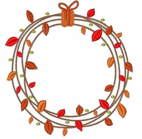 Fall Wreath Embroidery Design Buy Direct