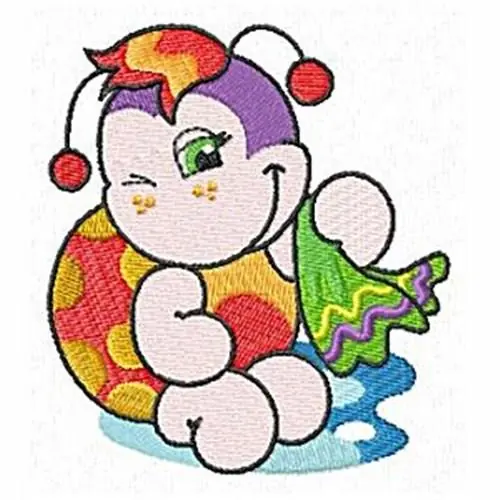 Winking Ladybug Embroidery Design Trending