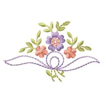 Luxury Floral Crest Embroidery Design