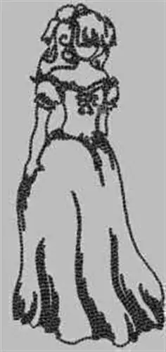 Trending Redwork Bride Embroidery Design