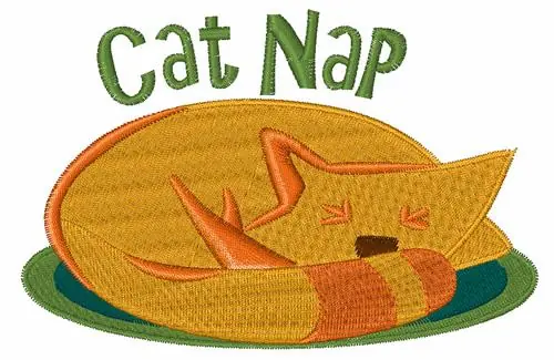 Cat Nap Embroidery Design Price Drop