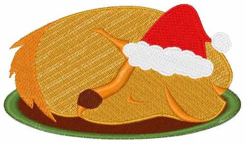 Grab Now Sleeping Christmas Dog Embroidery Design