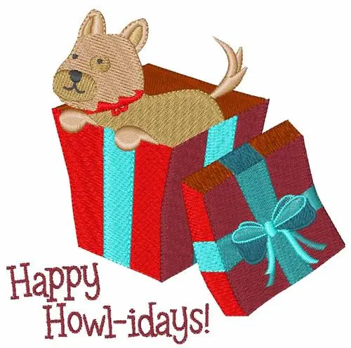 Happy Howl-idays Embroidery Design Best Seller