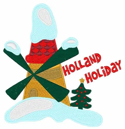Holland Holiday Embroidery Design Order Now