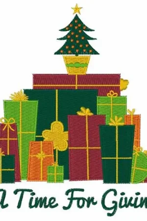A Time For Giving Embroidery Design In Demand