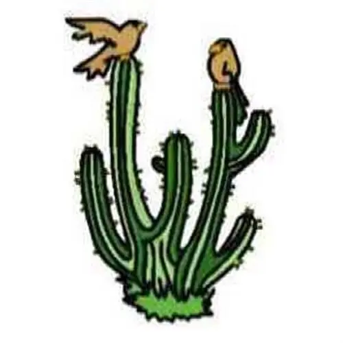 Birds On Cactus Embroidery Design Last Chance