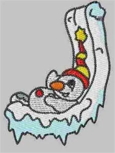Winter Alphabet J Embroidery Design Bargain
