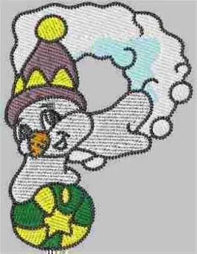 Express Delivery Winter Alphabet P Embroidery Design