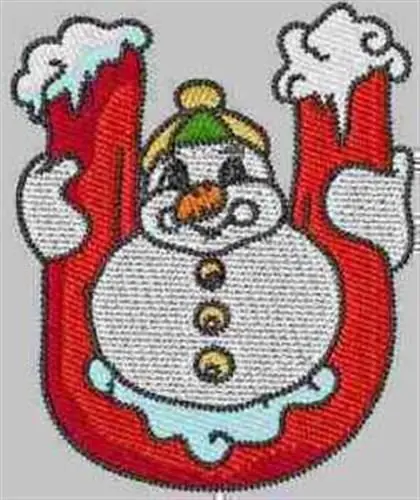 Winter Alphabet U Embroidery Design Buy Today